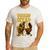 Thinking About Meat BBQ Dad Humor Raglan Baseball Tee Men's Casual T-Shirt White