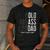 Bold Badass BBQ Dad Gag Fathers Day Husband Birthday Men's Casual T-Shirt Dark Grey