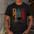 Vintage BBQ Dad Silhouette Father's Day Retro Men's Casual T-Shirt Dark Grey