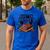4th July BBQ Dad American Flag Brisket Smoke Men's Casual T-Shirt Royal Blue