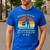 Bbq Dad Cooler Retro Barbecue Grill Fathers Day Daddy Papa Men's Casual T-Shirt Royal Blue