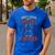 BBQ Dad Don't Touch My Grill Or My Daughter Men's Casual T-Shirt Royal Blue