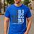 Bold Badass BBQ Dad Gag Fathers Day Husband Birthday Men's Casual T-Shirt Royal Blue