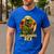 Grilling Dinosaur Grillasaurus T-Rex BBQ Dad Joke Men's Casual T-Shirt Royal Blue