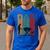 Vintage BBQ Dad Silhouette Father's Day Retro Men's Casual T-Shirt Royal Blue
