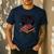 4th July BBQ Dad American Flag Brisket Smoke Men's Casual T-Shirt Navy