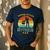 Bbq Dad Cooler Retro Barbecue Grill Fathers Day Daddy Papa Men's Casual T-Shirt Navy
