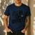 BBQ Dad Grilling Retro Cookout Men's Casual T-Shirt Navy