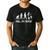 Grill Eat Repeat BBQ Dad Evolution Barbecue Men's Casual T-Shirt Black