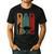 Vintage BBQ Dad Silhouette Father's Day Retro Men's Casual T-Shirt Black