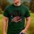 4th July BBQ Dad American Flag Brisket Smoke Men's Casual T-Shirt Forest