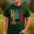 Vintage BBQ Dad Silhouette Father's Day Retro Men's Casual T-Shirt Forest