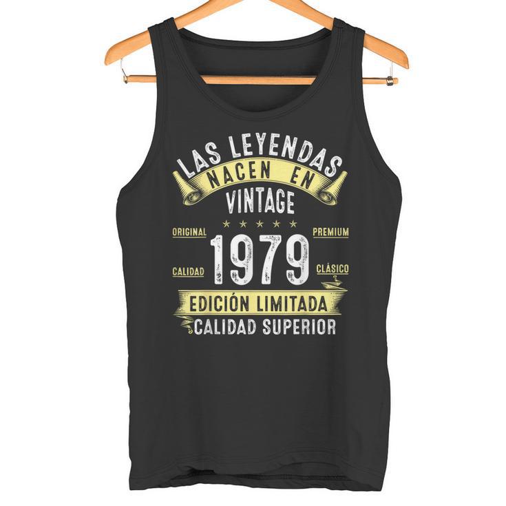 46 Años Cumpleaños Hombre Las Leyendas Nacen Enintage 1979 Camiseta sin mangas