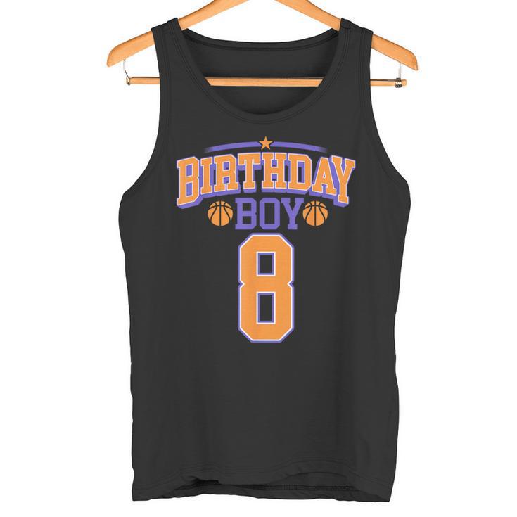 8º Cumpleaños Niño Baloncesto Amante 8 Años Bday Camiseta sin mangas