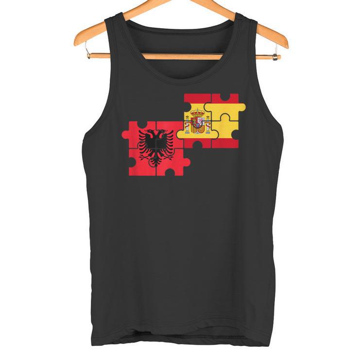 Albania España Bandera Español Albanés Camiseta sin mangas
