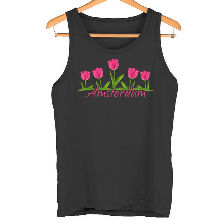 Amsterdam Países Bajos Tulipanes Holandaouvenirintage Camiseta sin mangas