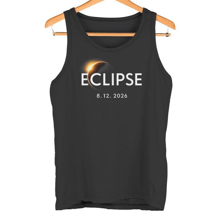 Astronomía Minimalista Eclipse De Alineaciónolar Agosto De 2026 Camiseta sin mangas
