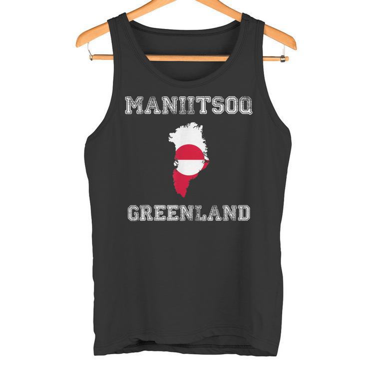 Bandera Retro Maniitsoq De Groenlandia Envejecida Camiseta sin mangas