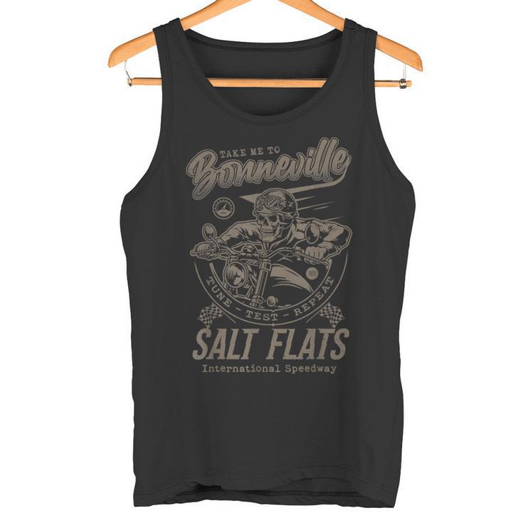 Bonnevillealt Flats Moto Racingintage Biker Débardeur e