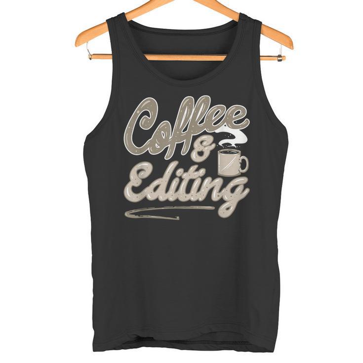 Café Y Edición Fotógrafo Divertido Y Cineasta Camiseta sin mangas