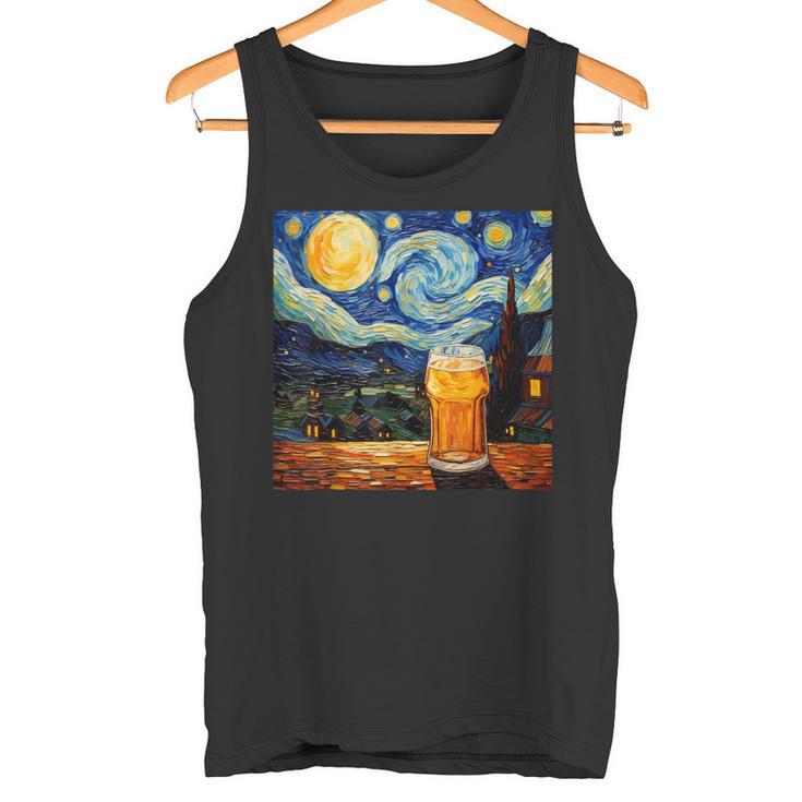Cerveza De Noche Estrelladaurrealista Camiseta sin mangas