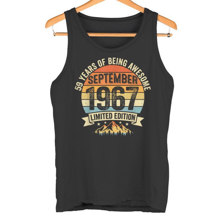 En La Parte Traseraintage 59 Cumpleaños Decoraciones Hombres 59 Años 1967 59 Camiseta sin mangas