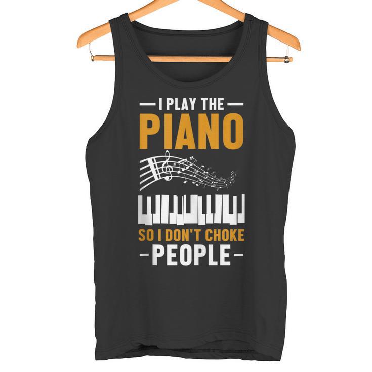 Hombre Pianista Y Teclista Amante De La Música Piano In Mangas Camiseta sin mangas