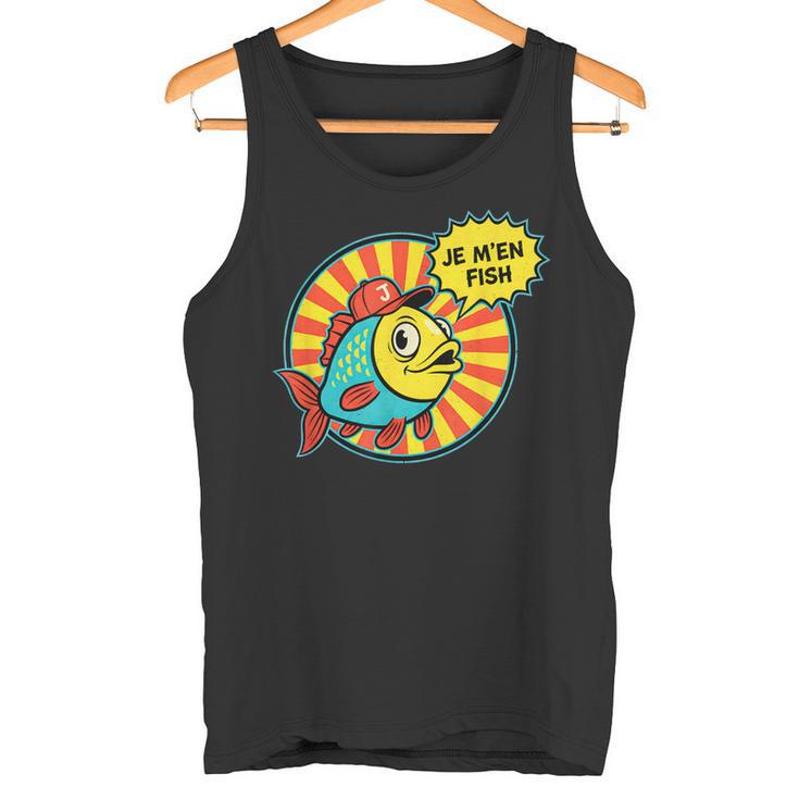 Je M'en Poisson Français Pun Cartoon Fish Débardeur e