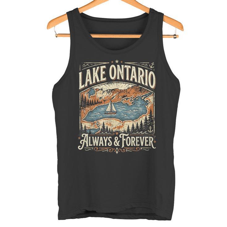 Lago Ontario Forever Canadá Usa Amistadintage Patriótico Camiseta sin mangas