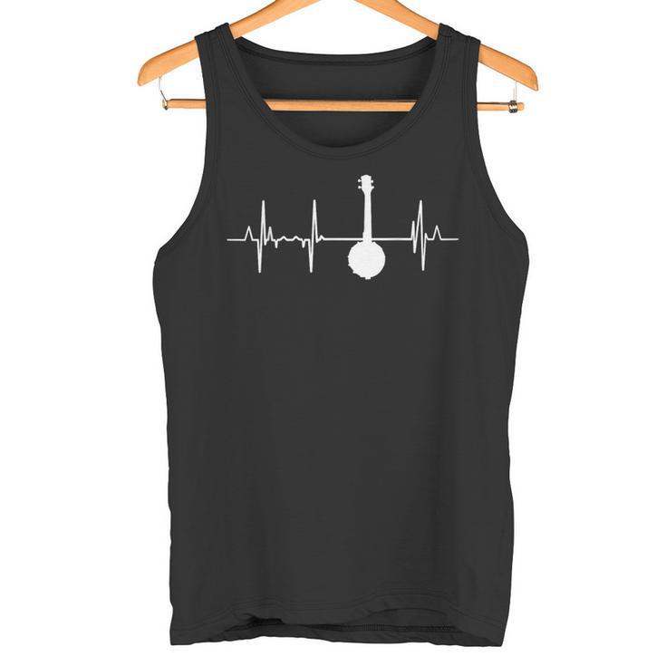 Latido Ukelele Músico Cardiograma Camiseta sin mangas