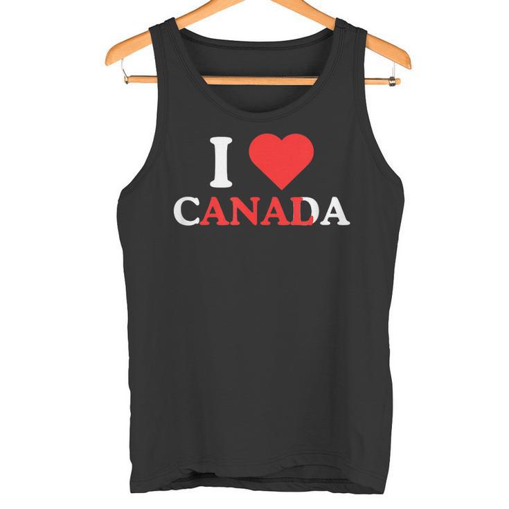I Love Canada Anal Divertido Adulto Humor Desquiciado Obsceno Meme Camiseta sin mangas