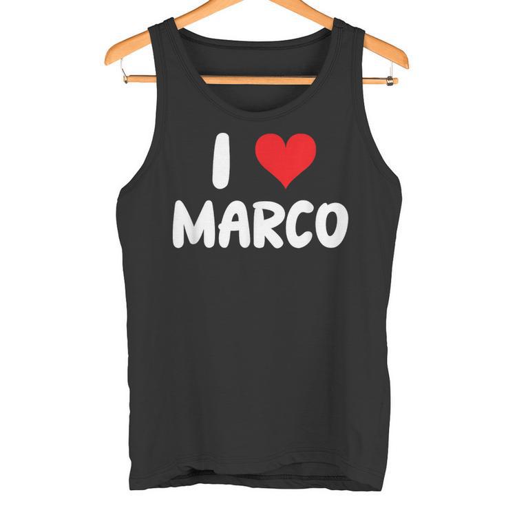 I Love Marco – Cœur – Nom Débardeur e