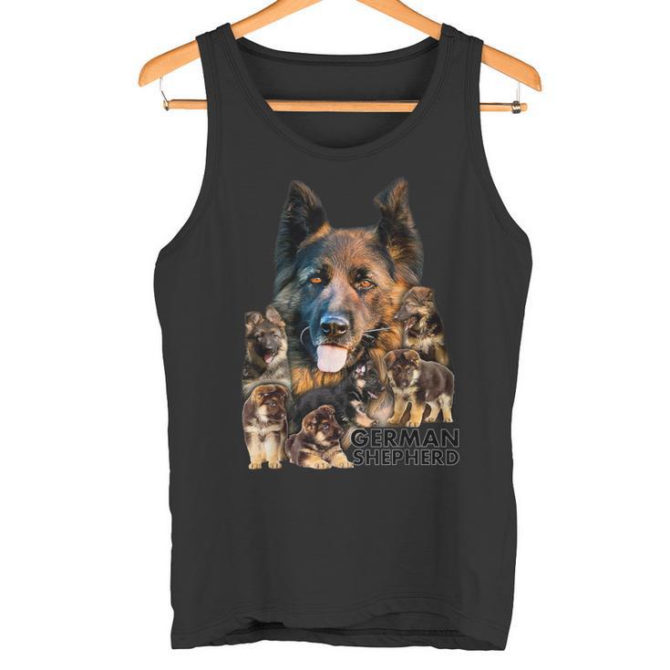 Mamá Y Cachorros Perro Pastor Alemán Camiseta sin mangas