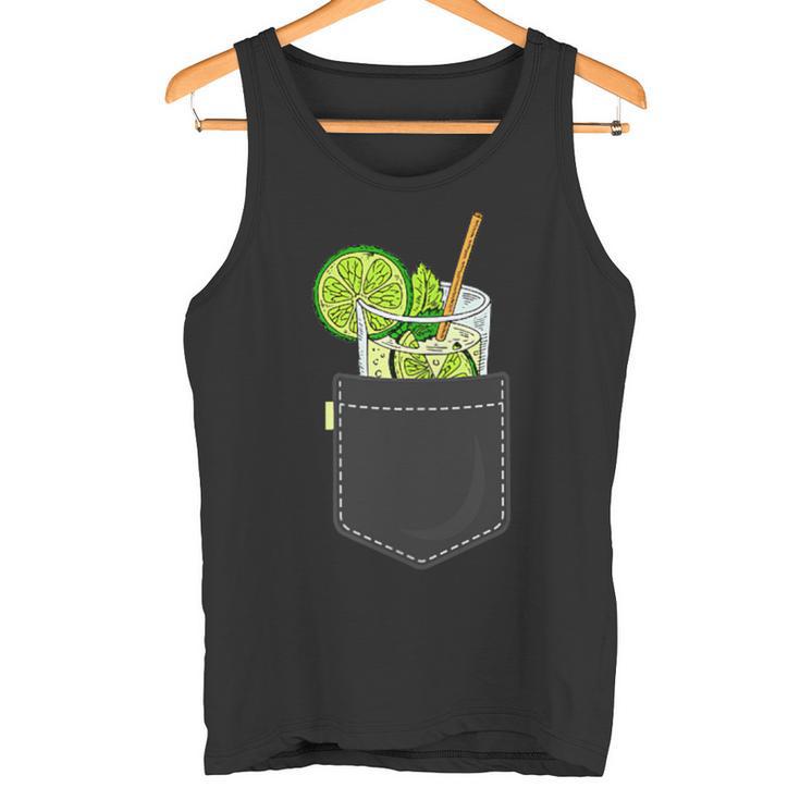 Mojito Cocktail Para Ir En El Bolsillo Del Pecho Mojito Camiseta sin mangas