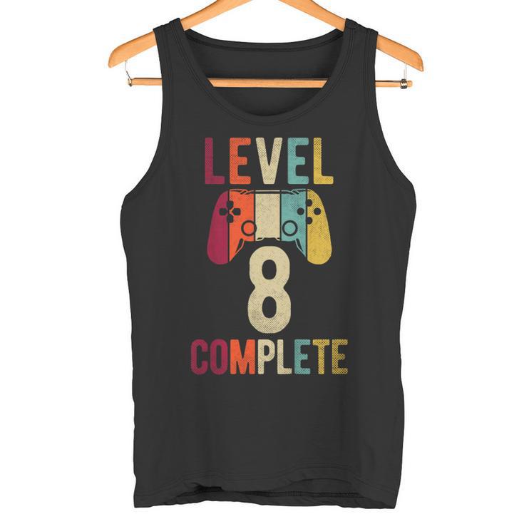 Niños Cumpleaños Niño 8 Años Camisa Gamer Nivel 8 Completo Camiseta sin mangas