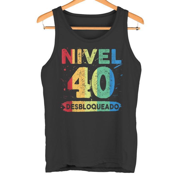 Nivel 40 Desbloqueado 40 Años Cumpleaños In Mangas Camiseta sin mangas