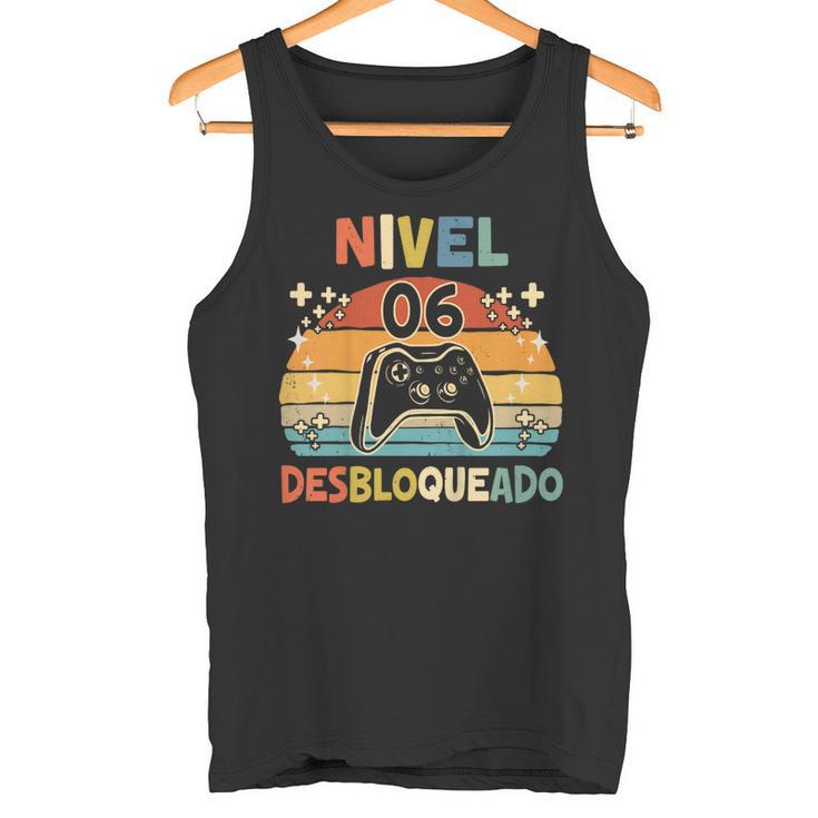 Nivel 6 Desbloqueado Gamer 6 Años Niño Nivel 6 Unlocked Camiseta sin mangas