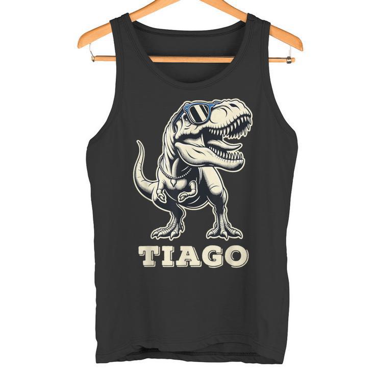 Tiago Cadeau Prénom Personnalisé Garçon Dinosaure Débardeur e