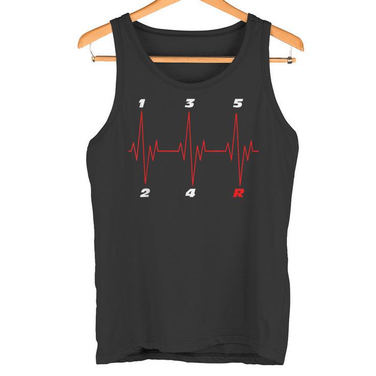 Transmisión Manual Heartbeat Motorsport Racer Cars Regalo Camiseta sin mangas