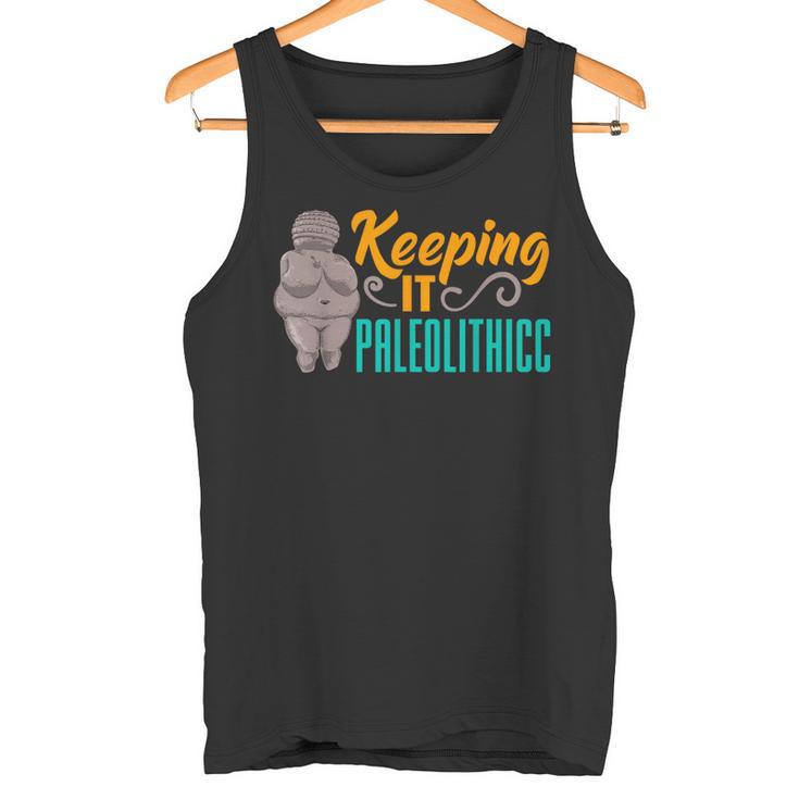 Venus De Willendorf Fertilidad Diosa Thicc Juego De Palabras Paleolítico Camiseta sin mangas