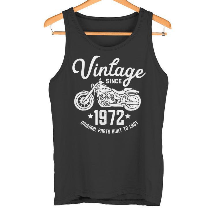 Vintage Retro Motocicleta Cumpleaños 1972 Rider Camiseta sin mangas