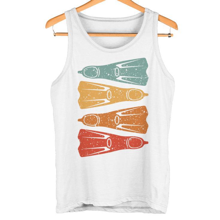 Aletas De Buceo Retro Para Bucear En Uniaje De Buceo Camiseta sin mangas