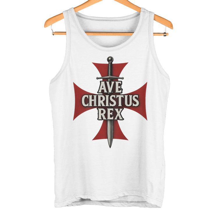 Ave Christus Rex Croix Templière Débardeur e