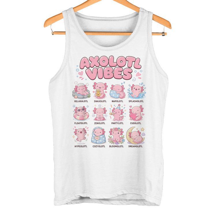 Axolotlibes Relaxalotl Napolotl Mignon Kawaii Jeu De Mots Débardeur e