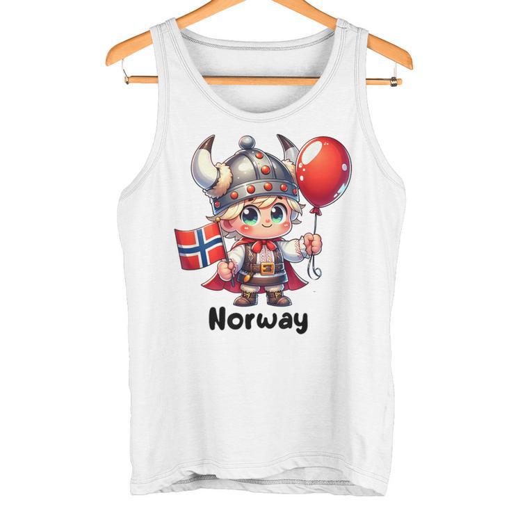Bandera De Noruega Para Niños De Noruega Bandera Noruega Para Niñas Camiseta sin mangas