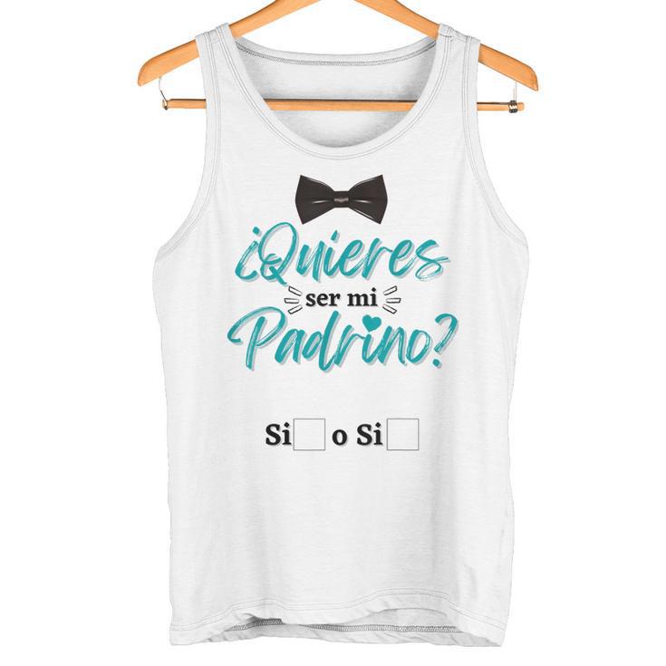 Quiereser Mi Padrino Bebe Regalos Para Padrinos Y Madrinas Camiseta sin mangas