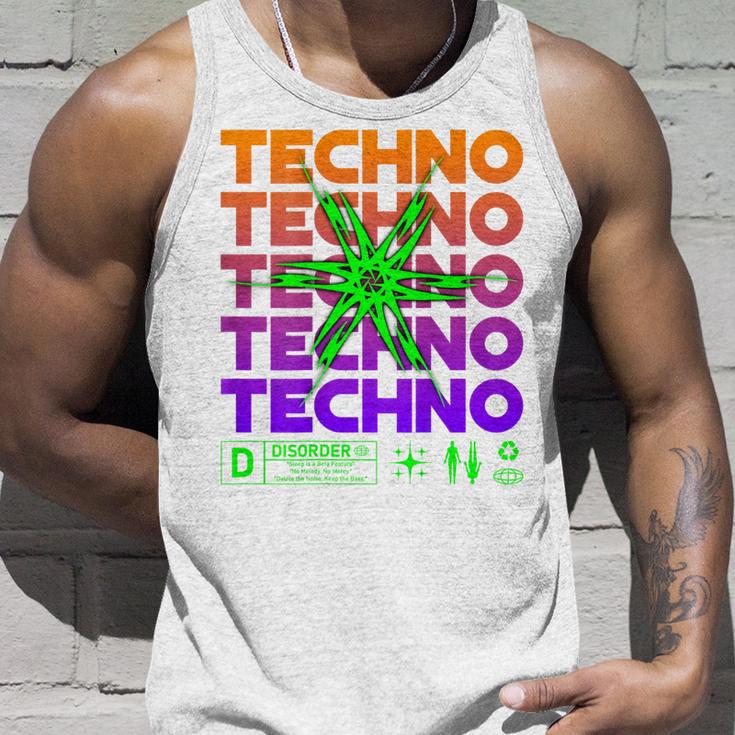 Techno Disorder Cyber Rave Estética Diseño Industrial Camiseta sin mangas Regalos para él