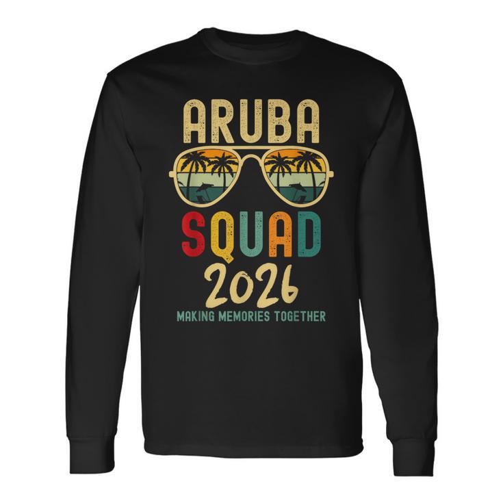 Aruba Squad 2026 Tropical Group Family Vacation Matching Long Sleeve T-Shirt
