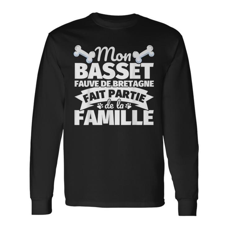 Basset Fauve De Bretagne Drôle Partie De La Famille T-shirt à manches longues