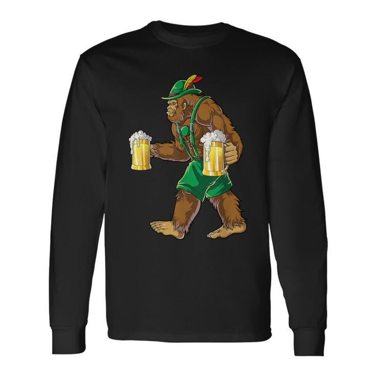 Bigfoot Lederhosen T Oktoberfest Taza De Cerveza Para Hombre Camiseta de manga larga